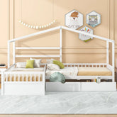 Bellemave® Twin Size House Platform Bed with Three Storage Drawers - Bellemave